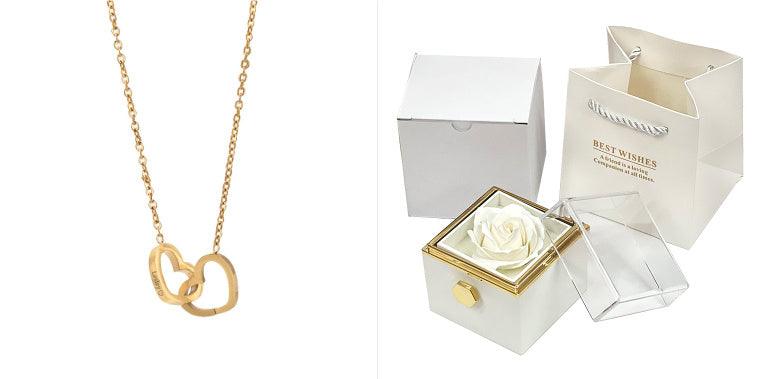 Rotating Rose Jewelry Gift Box – Creative Valentine's Gift for Women.