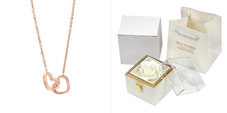 Rotating Rose Jewelry Gift Box – Creative Valentine's Gift for Women.