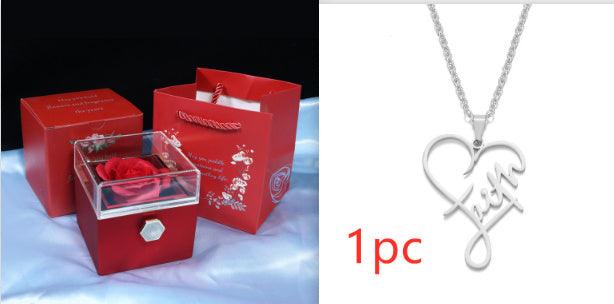 Rotating Rose Jewelry Gift Box – Creative Valentine's Gift for Women.