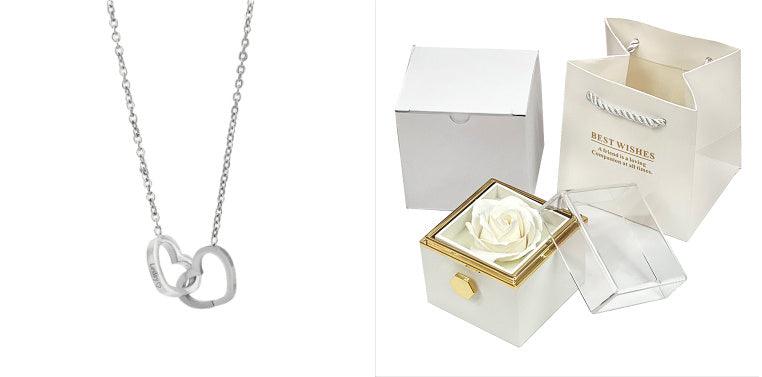 Rotating Rose Jewelry Gift Box – Creative Valentine's Gift for Women.