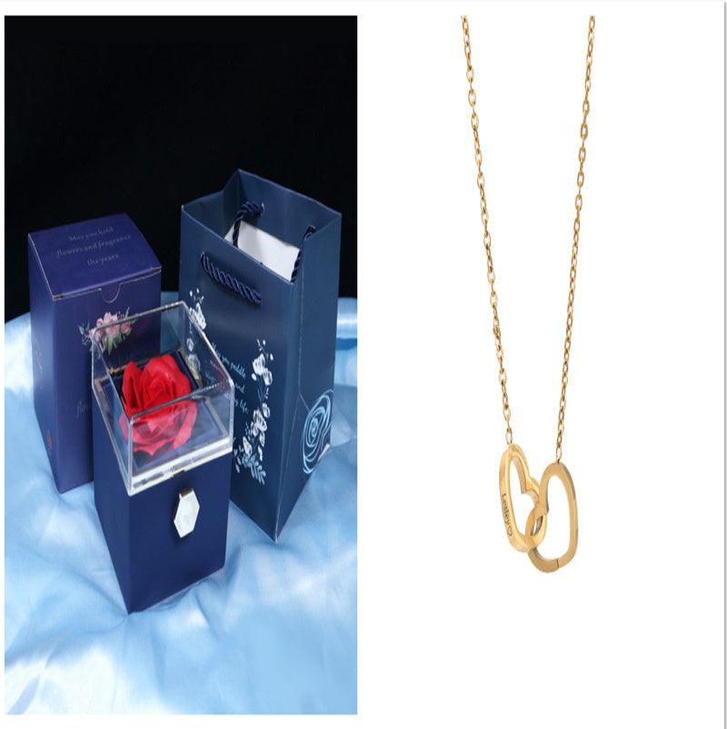 Rotating Rose Jewelry Gift Box – Creative Valentine's Gift for Women.