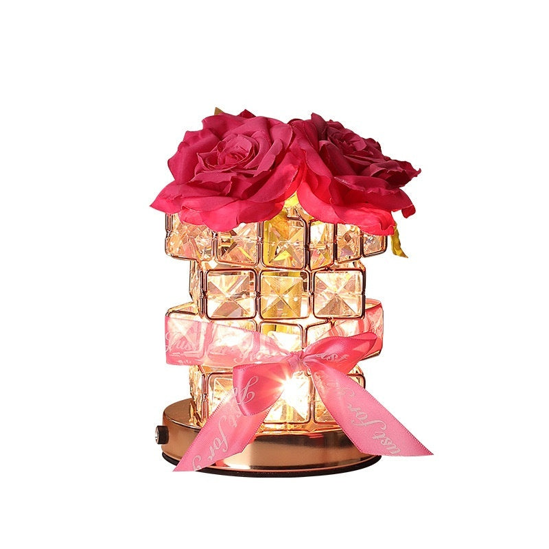 Gift Rose Cube Atmosphere Table Lamp