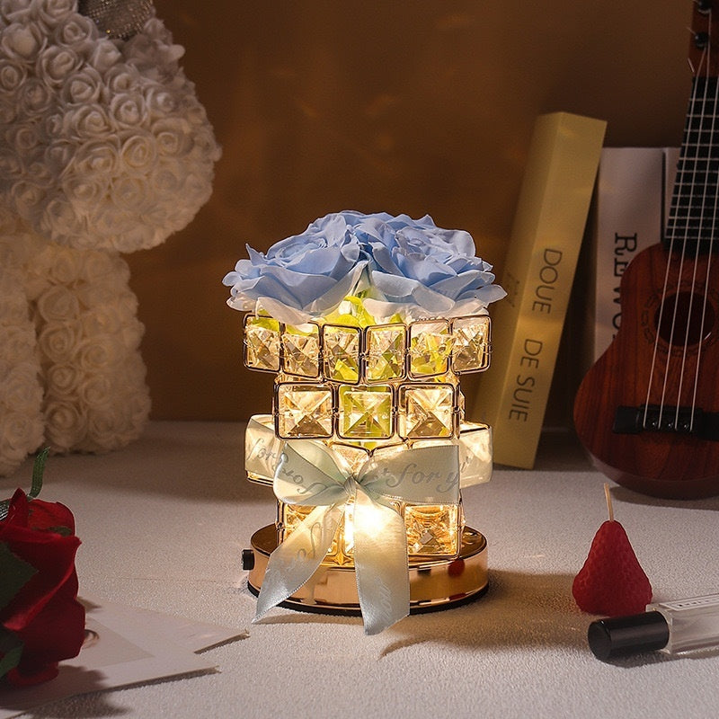 Gift Rose Cube Atmosphere Table Lamp